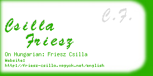 csilla friesz business card